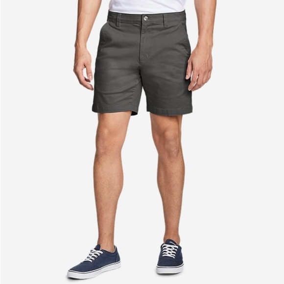 Eddie Bauer Gray Chino Shorts Men’s Size 30 - Picture 2 of 5